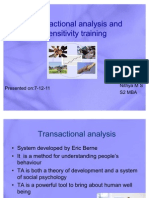 Transactional Analysis and Sensitivity Training