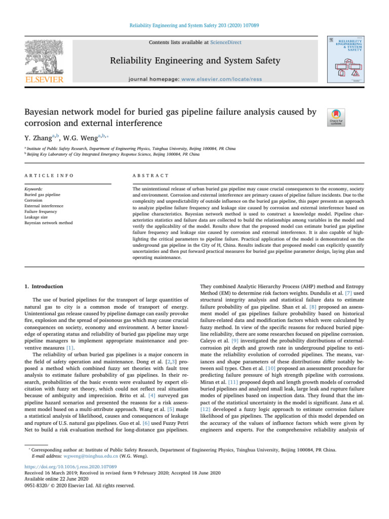 Bayesian Model for Gas Pipeline Failure Analysis | PDF | Bayesian ...
