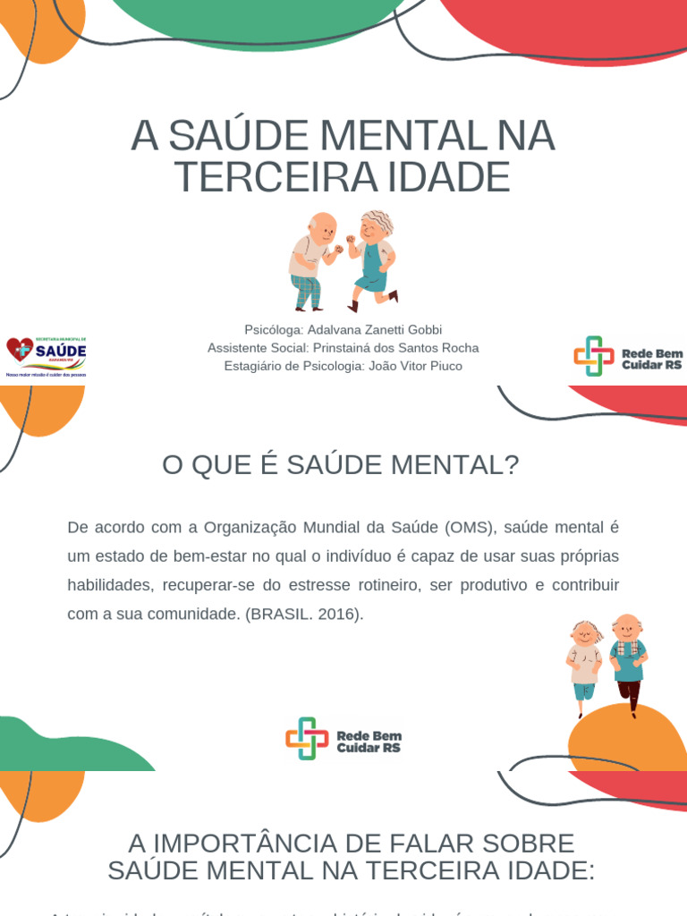 Saúde Mental na Terceira Idade: Desafios e Cuidados | PDF | Depressão ...