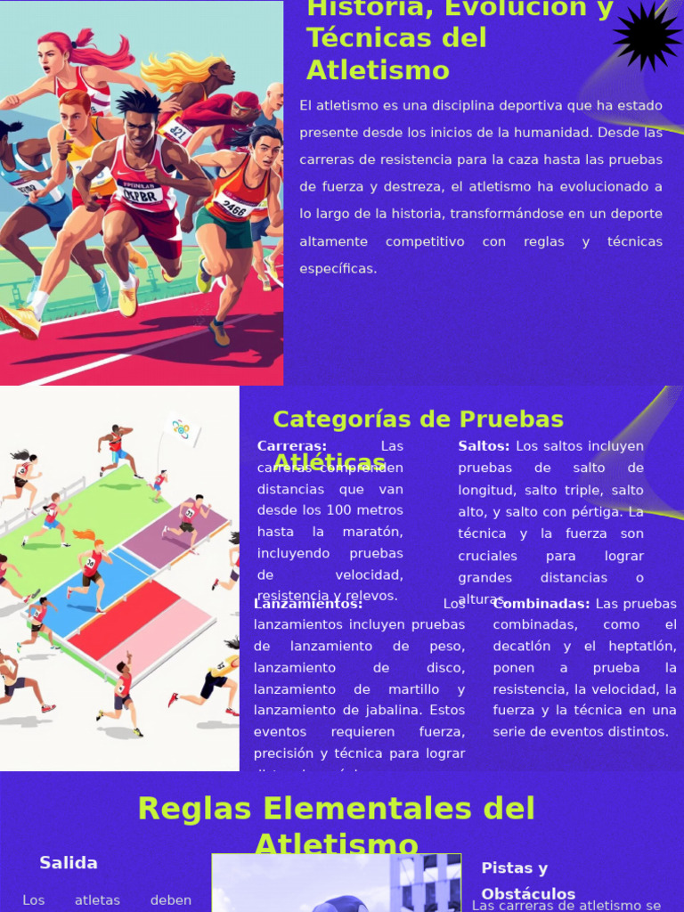 Presentacion Del Atletismo 5to Secundaria | PDF | Deporte del atletismo