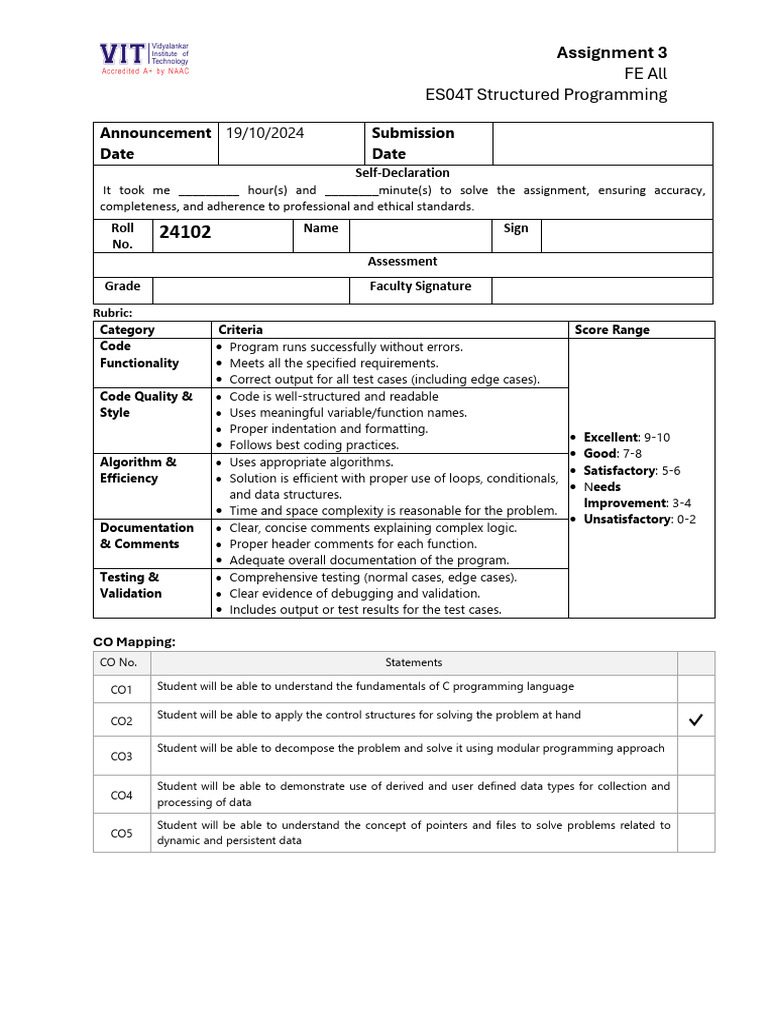 Assignment 3109 | PDF | Computer Programming | Computer Program