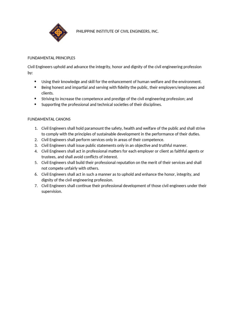 Civil Engineering Ethical Principles | PDF | Career & Growth | Art