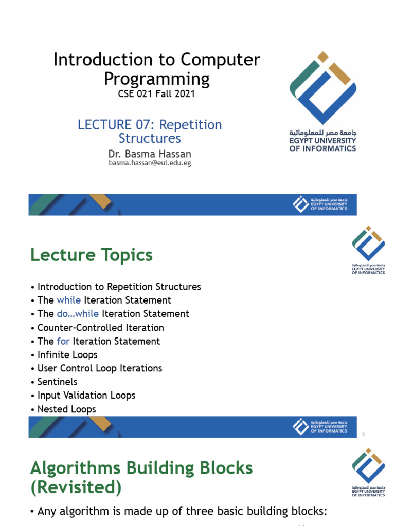 CSE 021 Lec07 Repetition Structure 14.12.21 | PDF | Control Flow ...