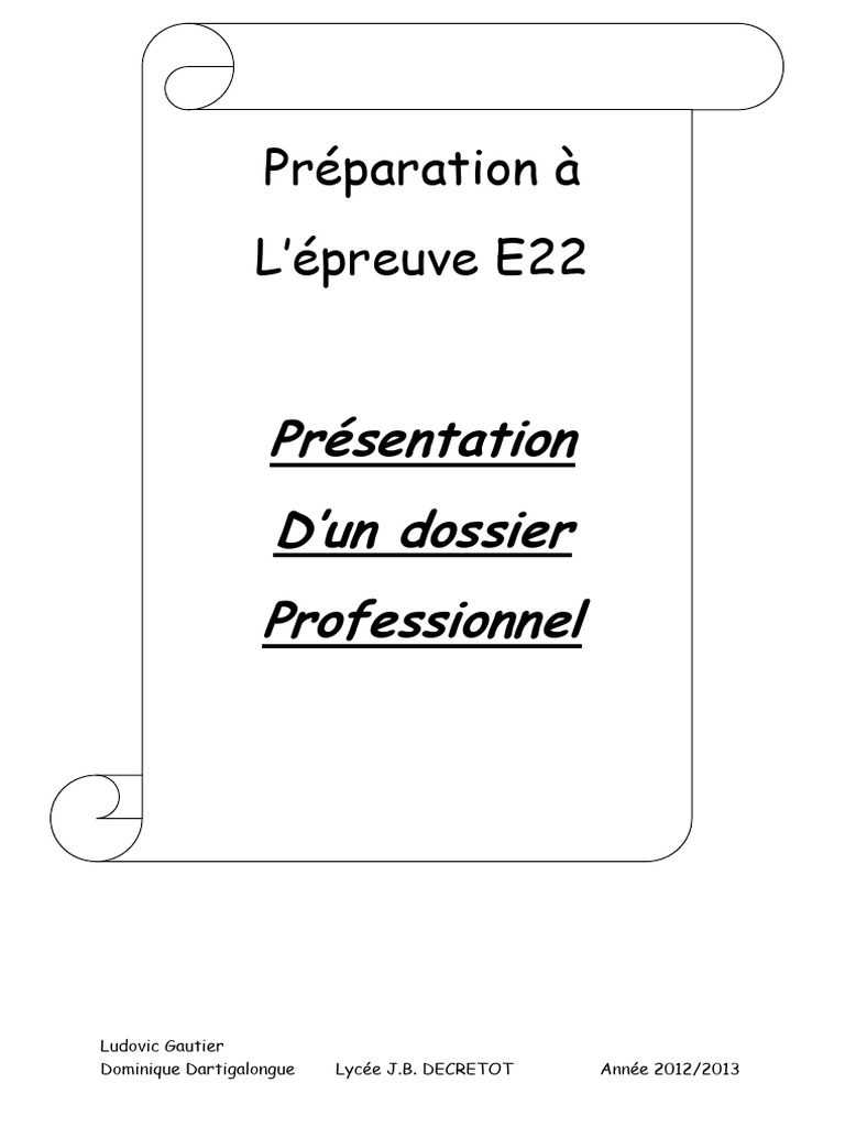 Dossier E22 Cuisine : Guide Complet | PDF | Inventaire | Cuisine