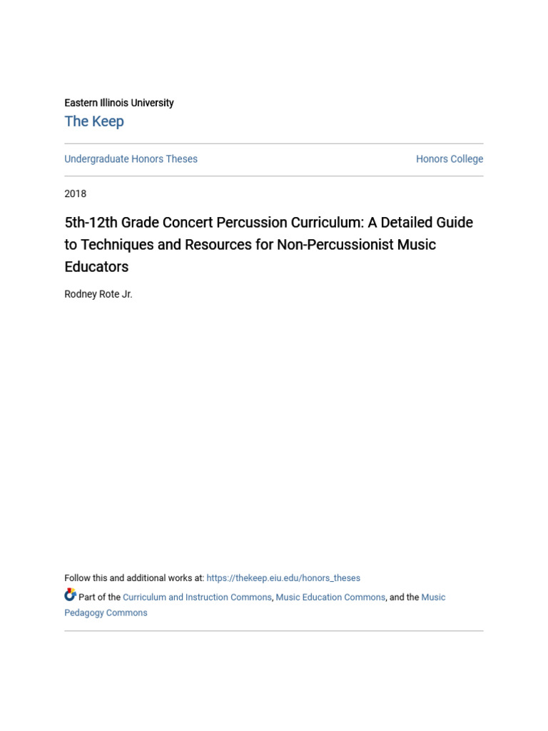 5th-12th Grade Concert Percussion Curriculum - A Detailed Guide To ...