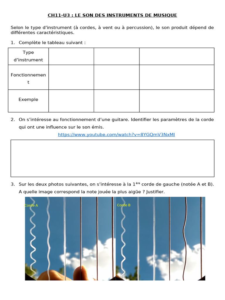 Paramètres du son des instruments | PDF | Méthodes et références ...