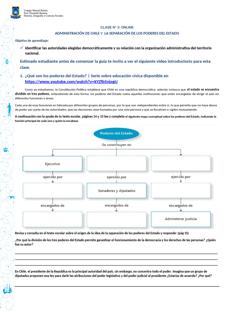 Mapa Conceptual Poderes Del Estado | PDF | Separación de poderes ...