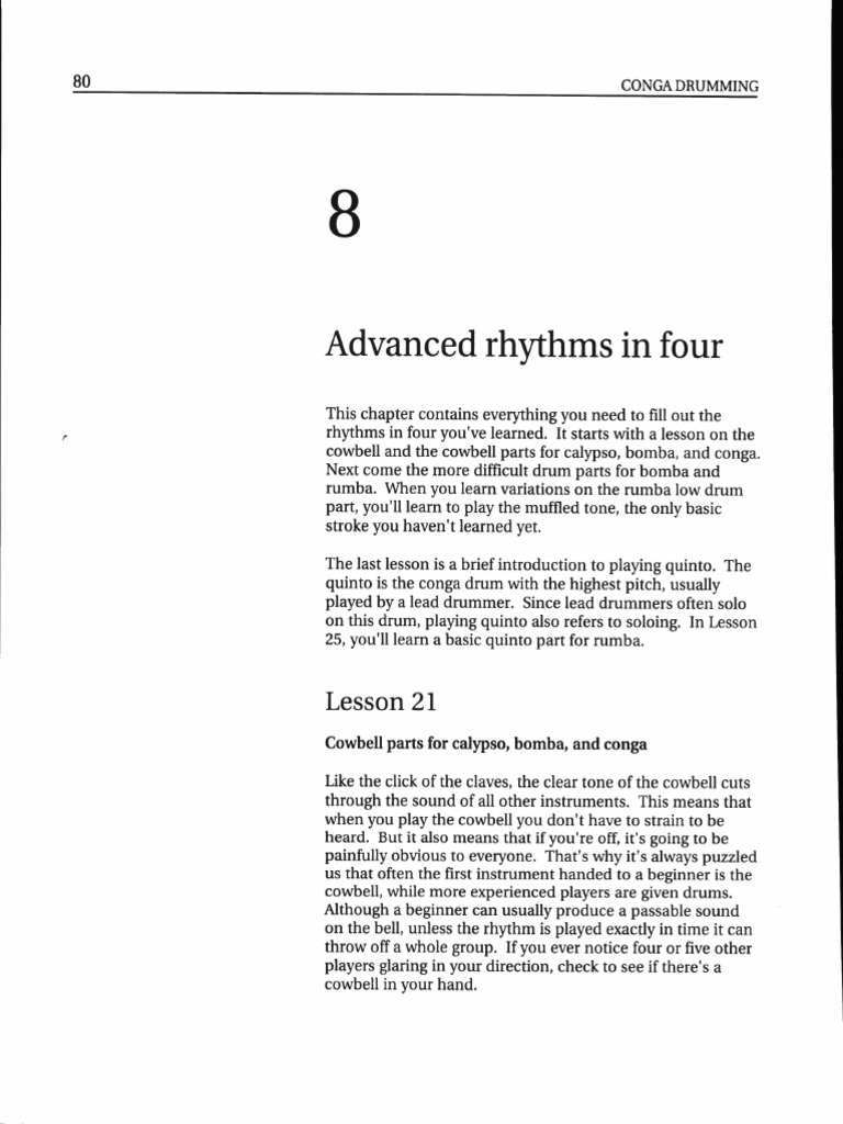 Conga Drumming - Chapter 8 | PDF