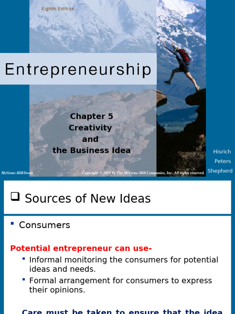 CH 05 Entrepreneurship | PDF | Brainstorming | Creativity
