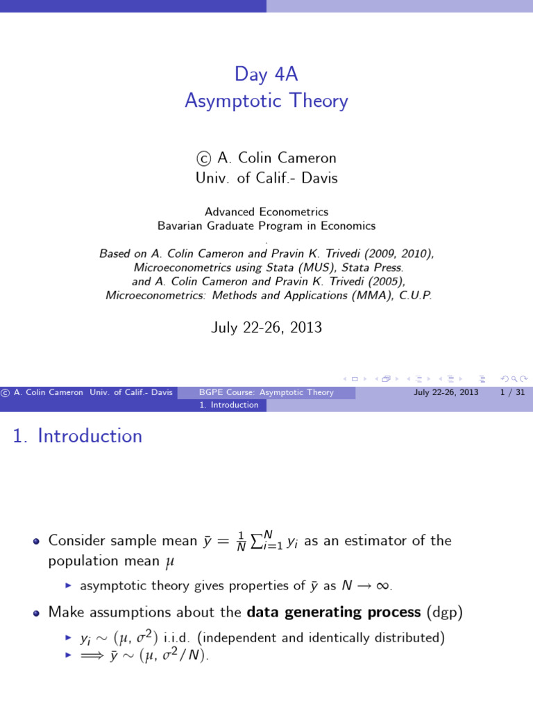 Bgpev2 Asymptotic | PDF | Statistical Analysis | Teaching Mathematics