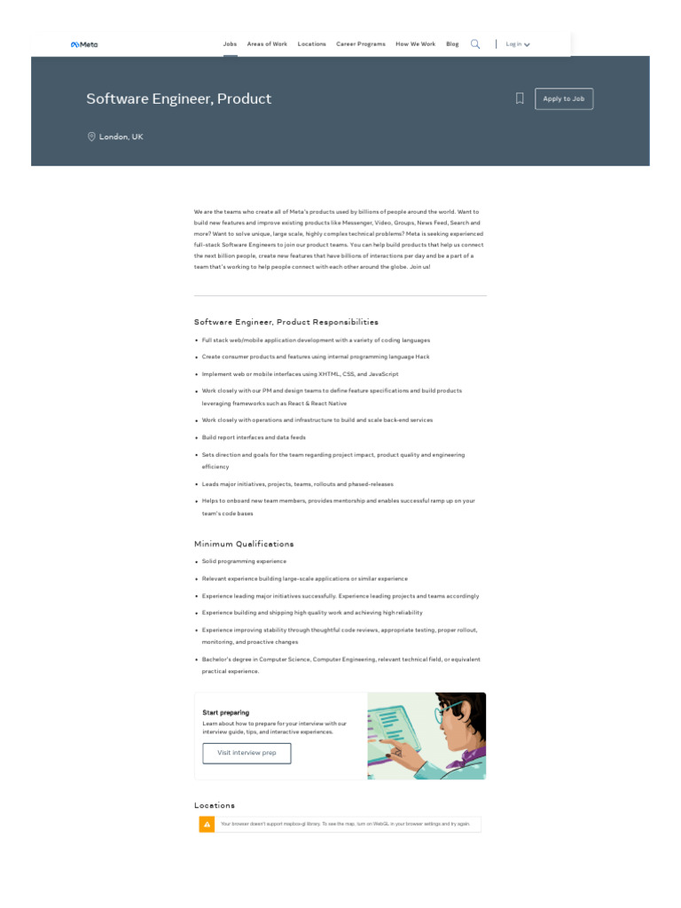 Join Meta As A Full Stack Engineer Pdf Disability Software
