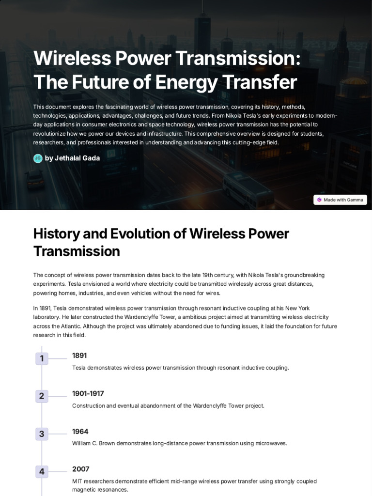 Wireless Power: A Guide for Innovators | PDF | Electrical Engineering ...