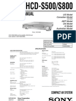Service Manual: HCD-S500/S800