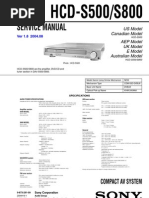 Service Manual: HCD-S500/S800