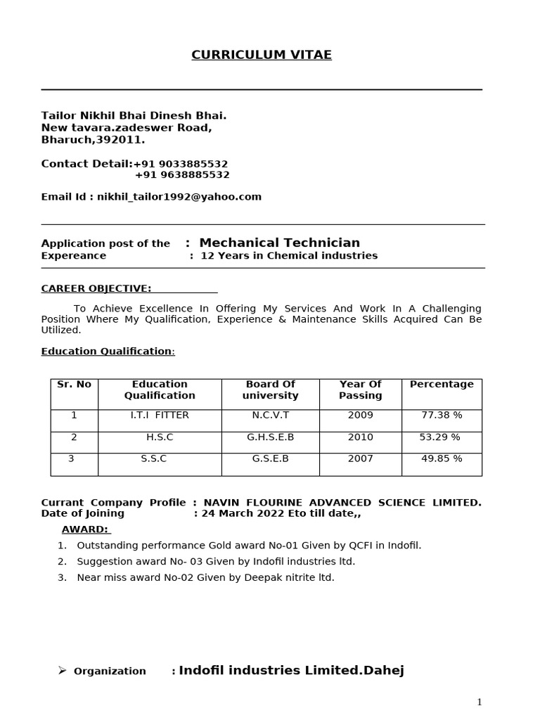 Mechanical Technician Application | PDF | Pump | Valve