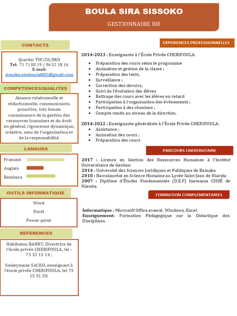Profil de Boula Sira Sissoko | PDF
