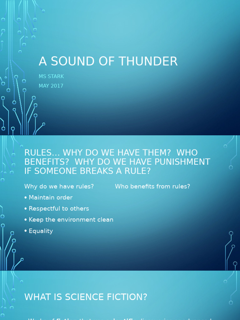A Sound of Thunder Instructional | PDF