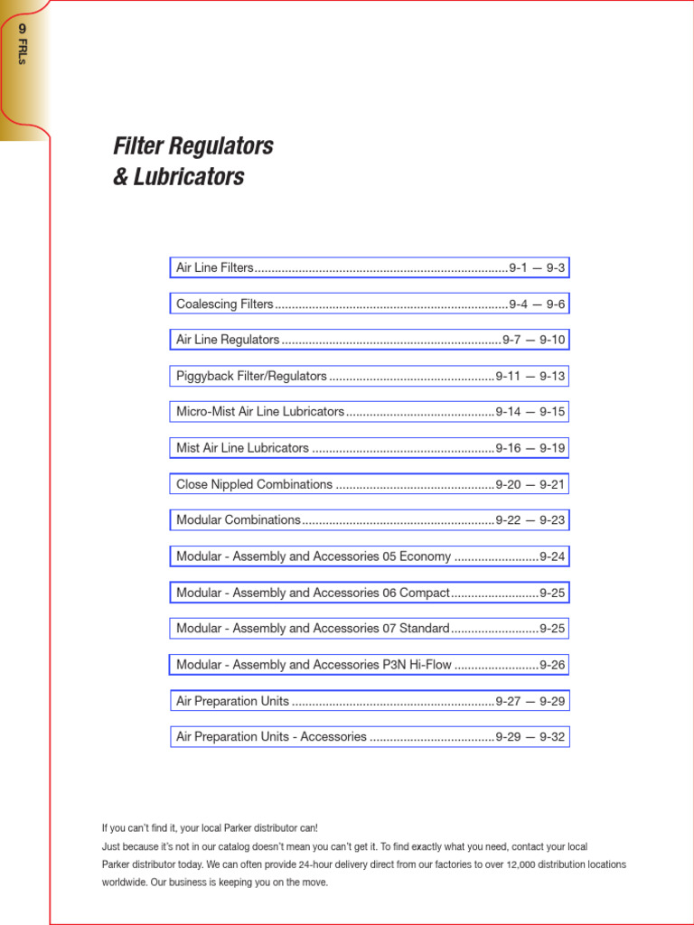 Filter Regulators & Lubricators Overview | PDF | Pressure Measurement ...