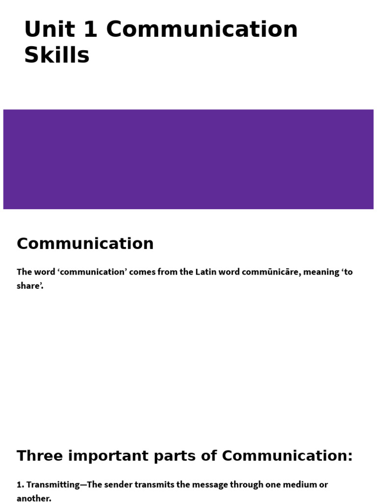 Communication Skills for Class 9 | PDF | Communication | Nonverbal ...