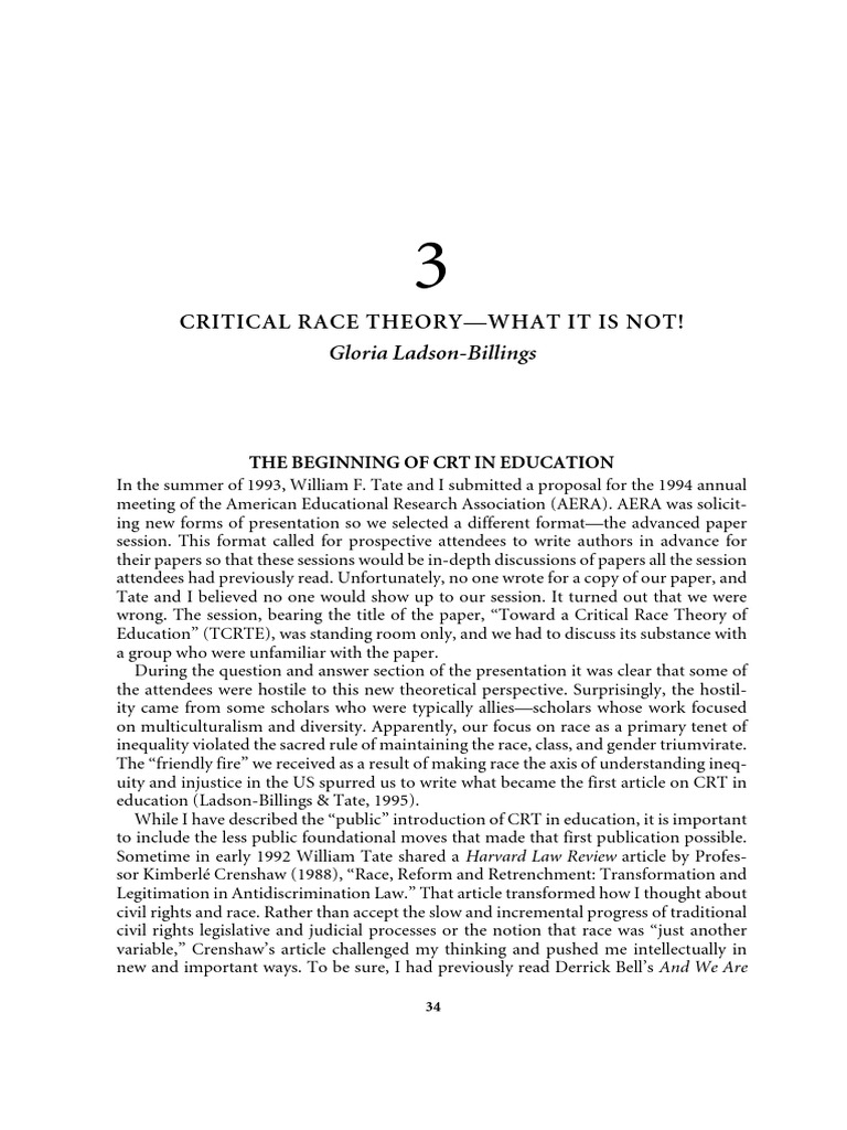 Critical Race Theory What It Is Not | PDF | Critical Race Theory | Race ...