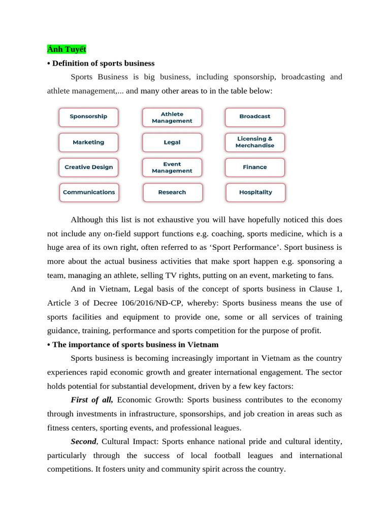 Vietnam's Growing Sports Business Landscape | PDF | Sports | Vietnam