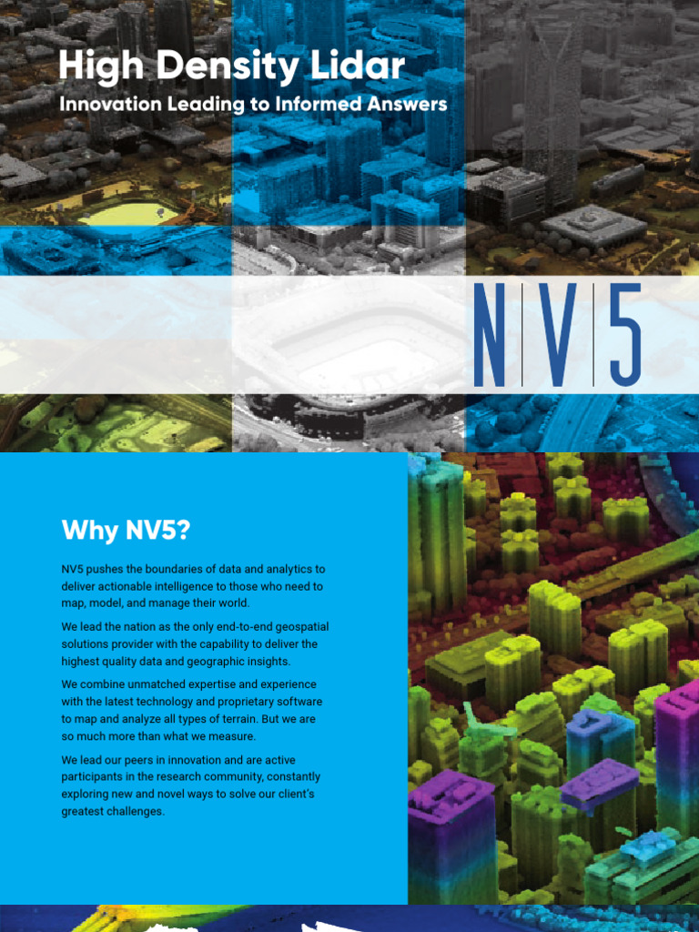 High Density Lidar Solutions by NV5 | PDF | Analytics | Lidar