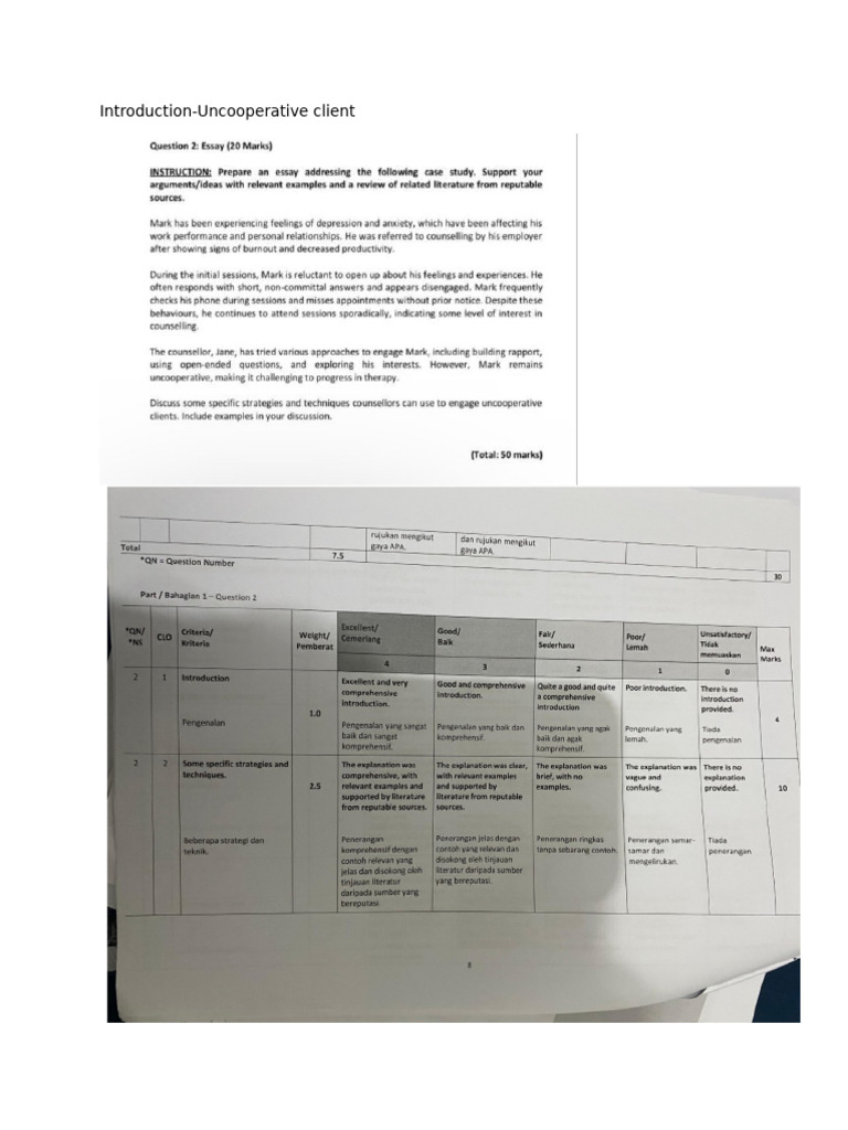 Uncooperative Client | PDF | Psychotherapy | Empathy