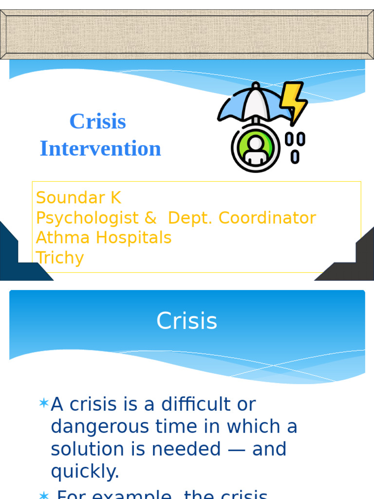 Crisis Intervention Pdf Psychological Trauma Psychology
