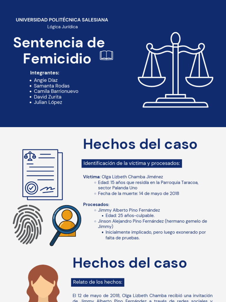 Sentencia Femicidio Olga Chamba | PDF | Castigos | La violencia contra ...