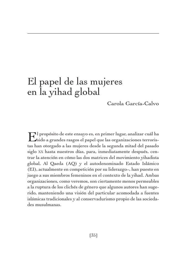 El Papel de Las Mujeres en La Yihad Global | PDF | Jihadismo | Yihad