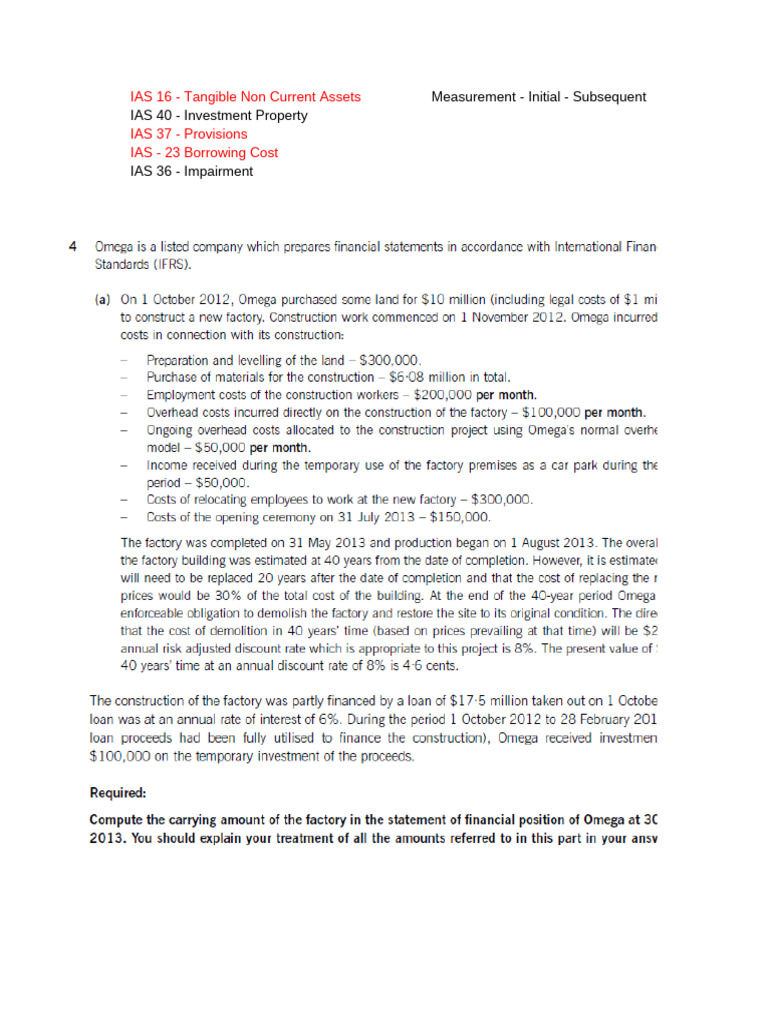 IAS Standards on Asset Measurement | PDF | Income Statement | Income