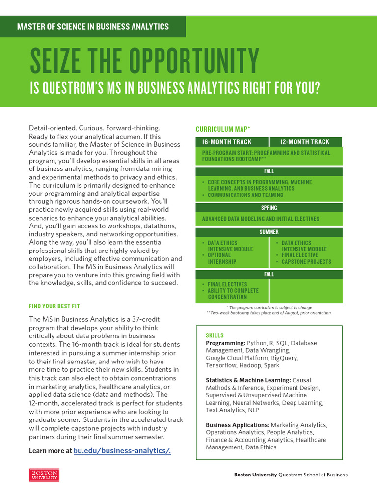 MSBA Lookbook Program Insert 000 | PDF | Analytics | Data