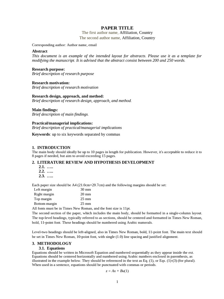 ICOB Full Paper Template | PDF | Apa Style | Typography