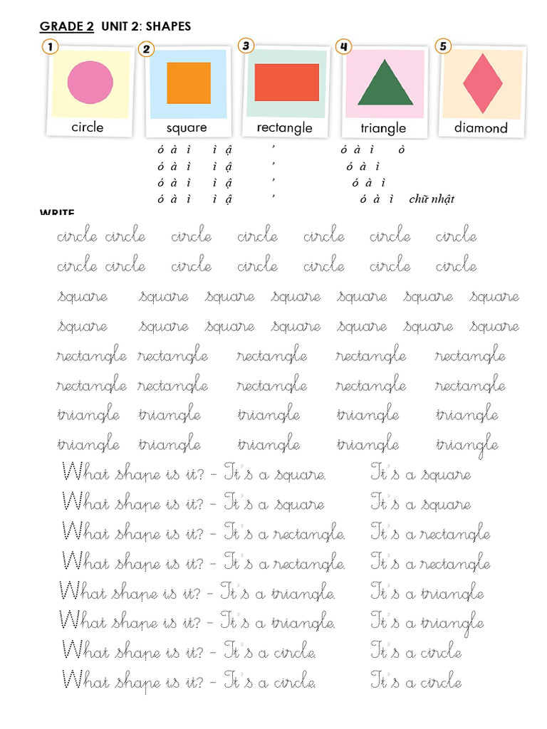 Grade 2 Shapes and Numbers Activities | PDF | Geometric Shapes ...