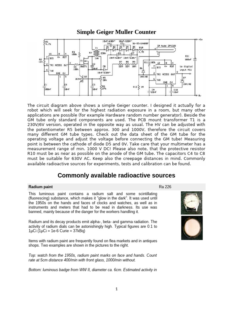 Simple Geiger Muller Counter | PDF | Uranium | Radioactive Decay