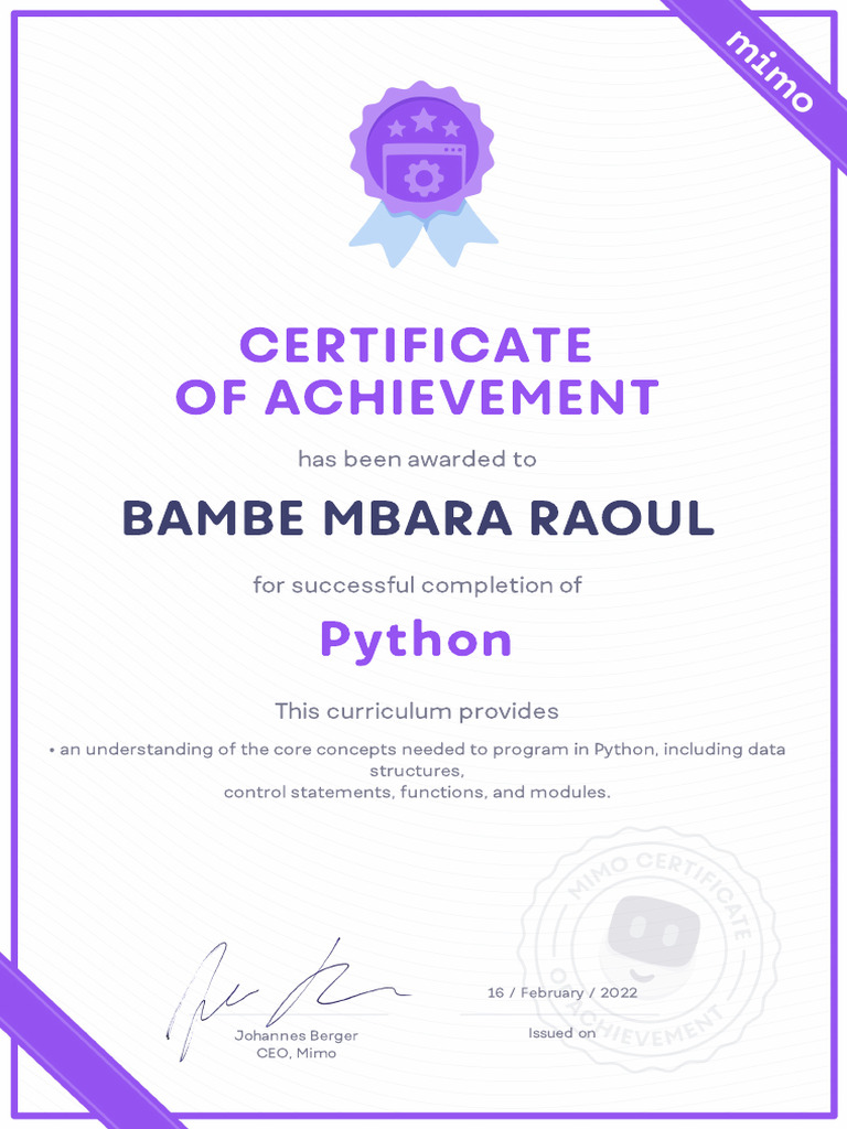 Mimo Certificates 125 1 | PDF