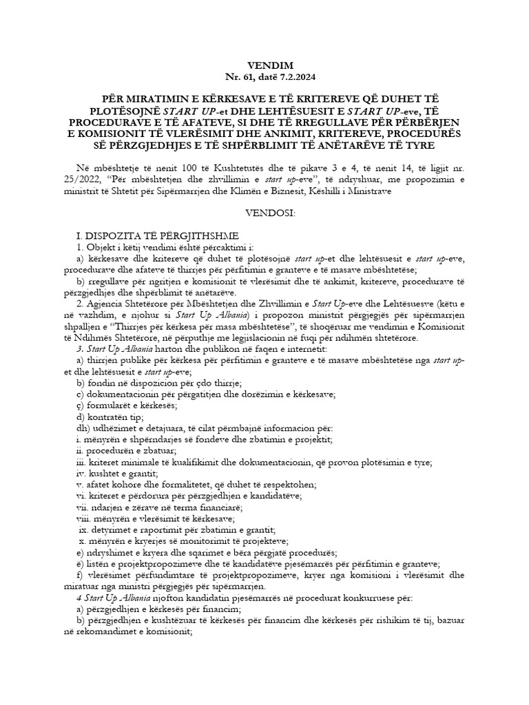 Vendim 2024 02 07 61 | PDF