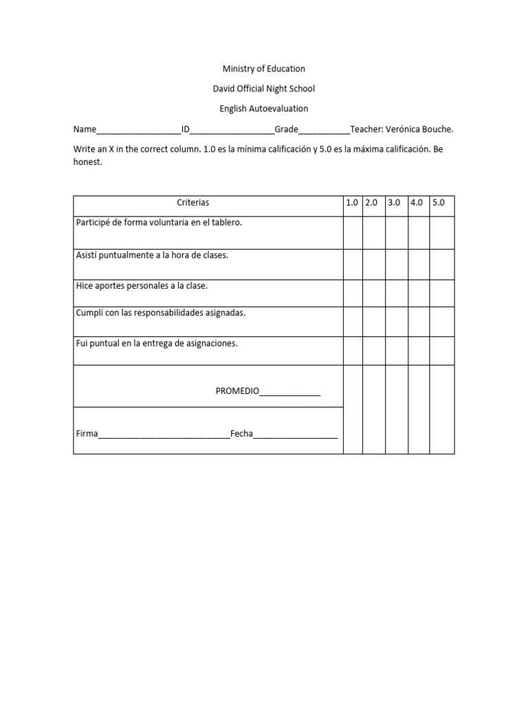 Auto Evaluation | PDF
