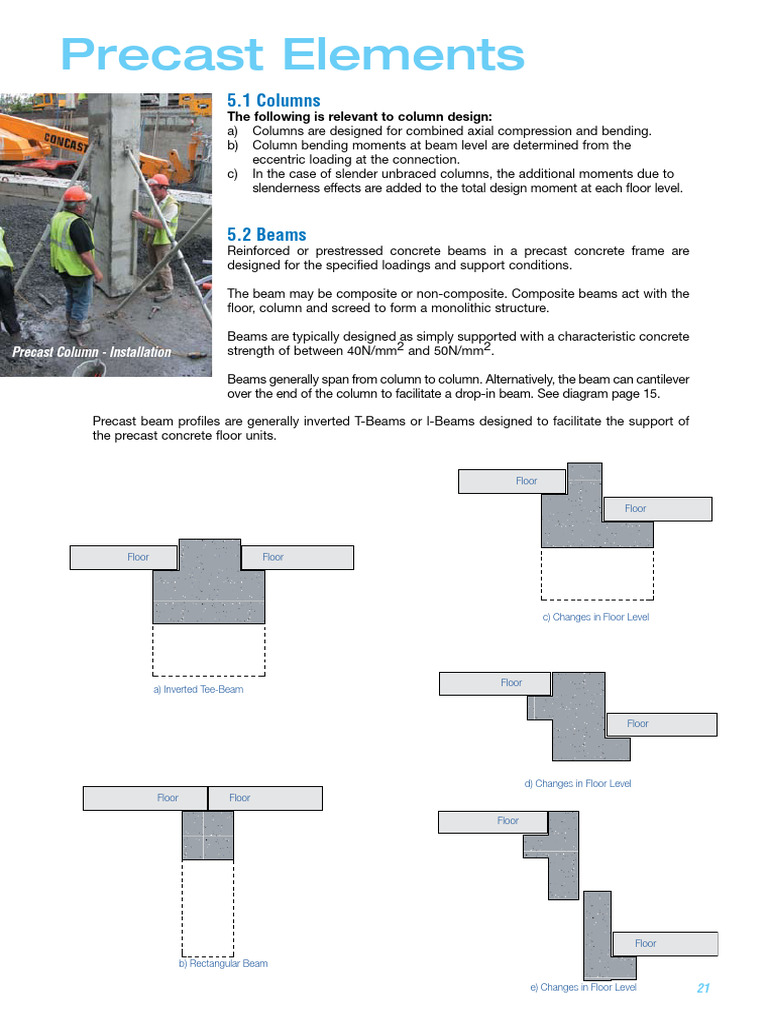 Precast Concrete Frame Design Guide | PDF | Beam (Structure) | Column