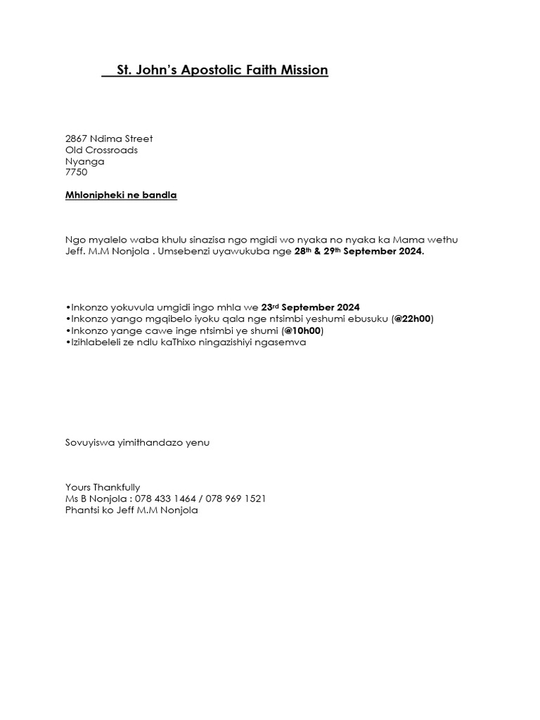 Isimemo 2 | PDF