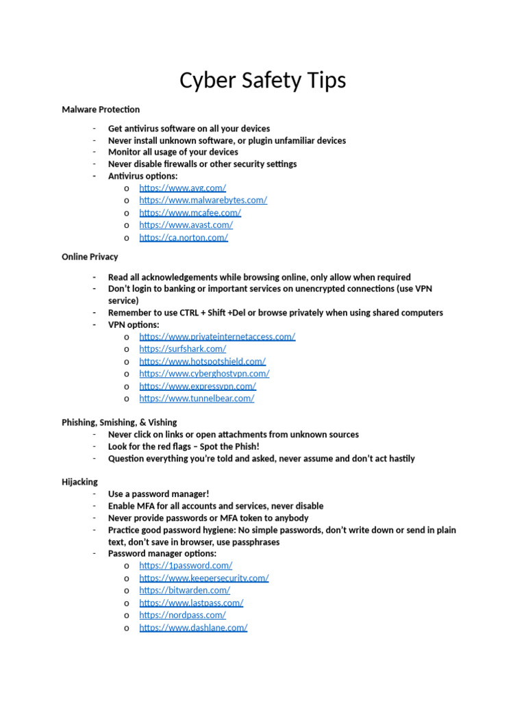 Safe Internet Usage Practices | PDF | Computers