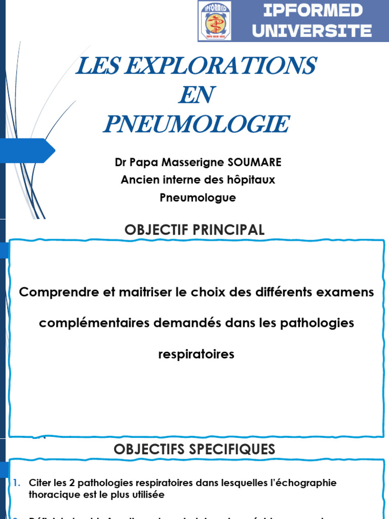 Explorations en Pneumologie - Ipformed | PDF | Pneumologie ...