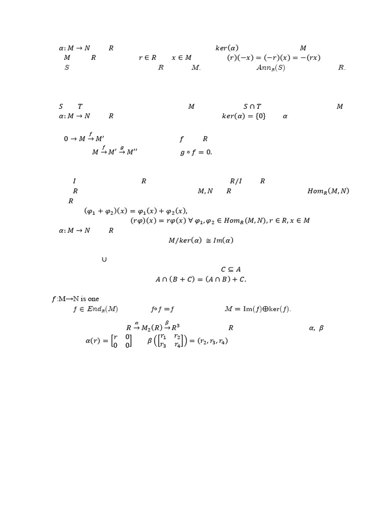 Key Propositions in R-Modules | PDF