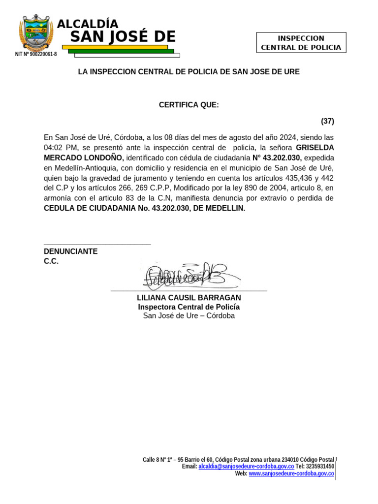 Denuncia de Documento 37 | PDF