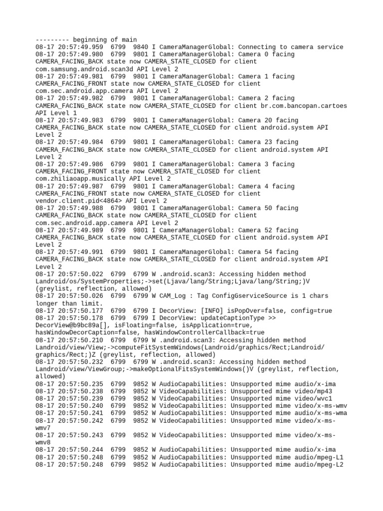 Logcat | PDF | Software Development | Computer Science