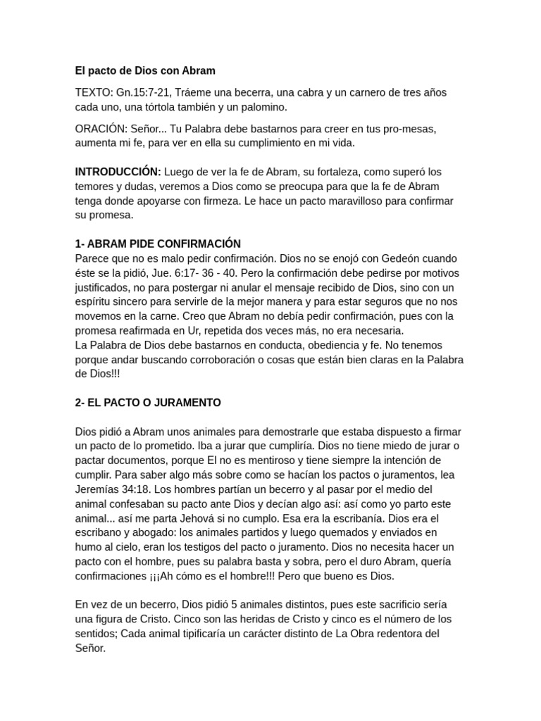 El Pacto de Dios con Abram: Fe y Promesas | PDF | Cristo (título) | Abrahán
