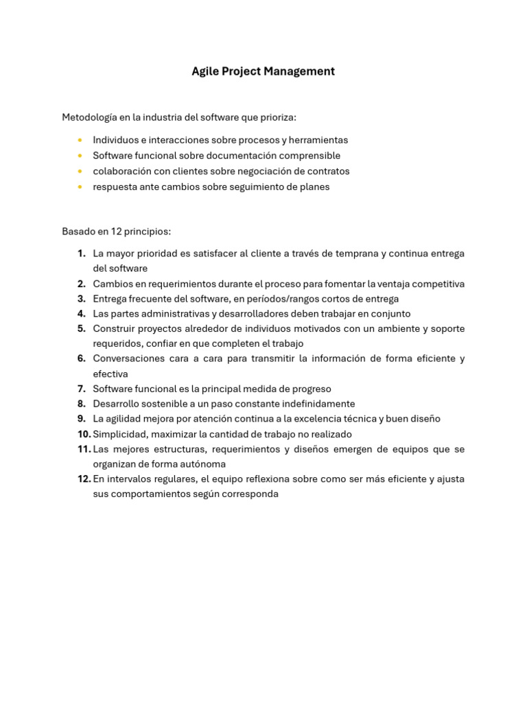 Agile Project Management | PDF | Software | Planificación