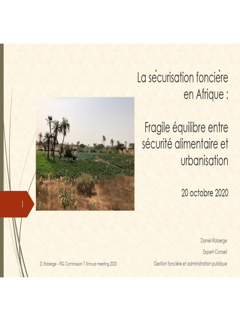 Sécurisation foncière en Afrique | PDF