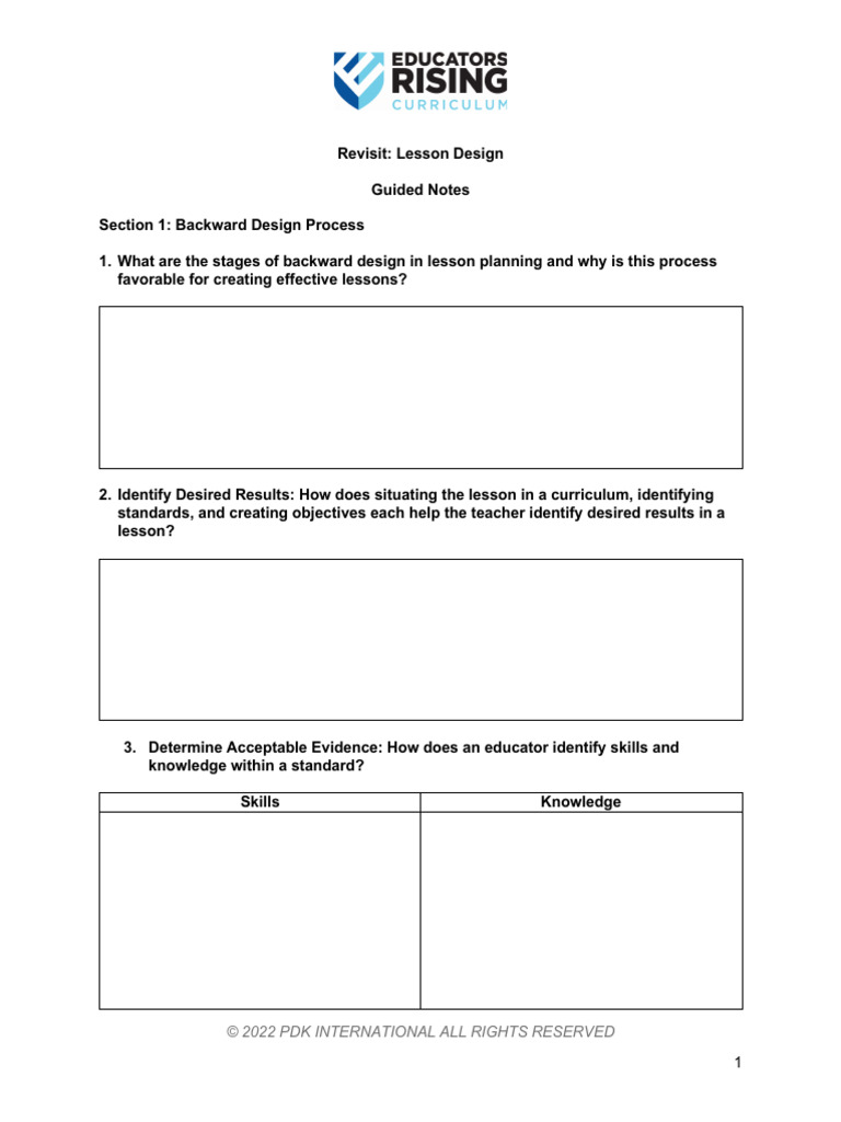 Lesson Design Worksheet | PDF | Procedural Knowledge | Human Communication