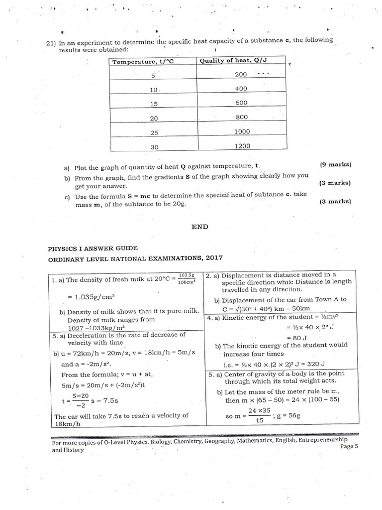 Physics 2017 Key | PDF